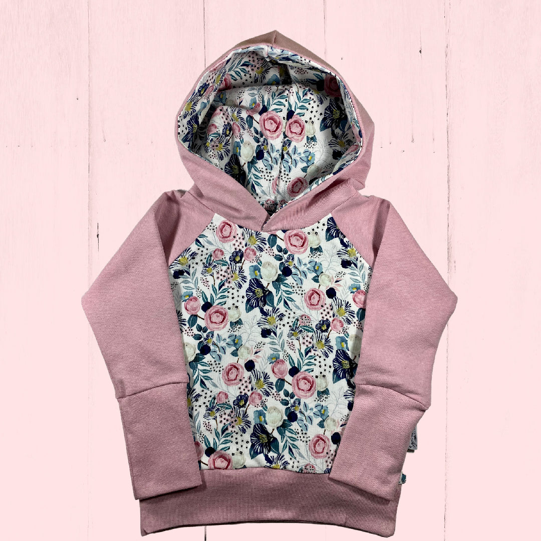 Pink Floral Grow Along® Hooded Sweater Hoodie – Sugar Sandwich Design ...