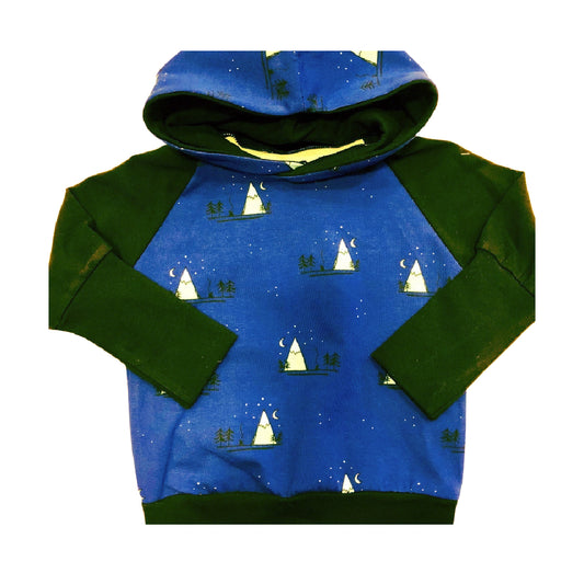 Blue Mountains Grow Along® Hoodie Organic Cotton